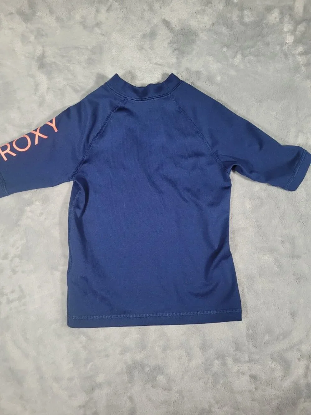 ROXY Girls Mid Sleeve Rashguard Top Size 5 Blue Whole Hearted